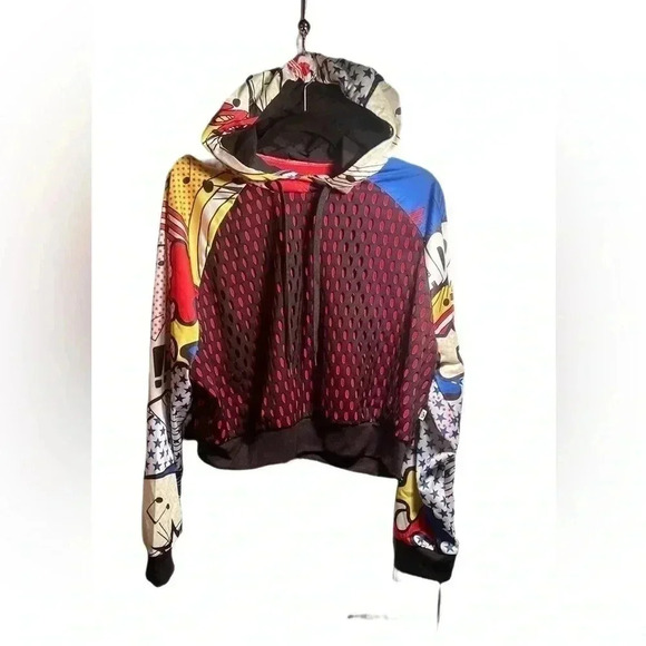 Adidas x Rita Ora collector multicolored  trendy athleisure casual crop hoodie S - Picture 2 of 5